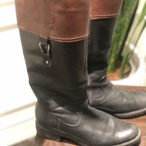 Black Leather Winter Boots